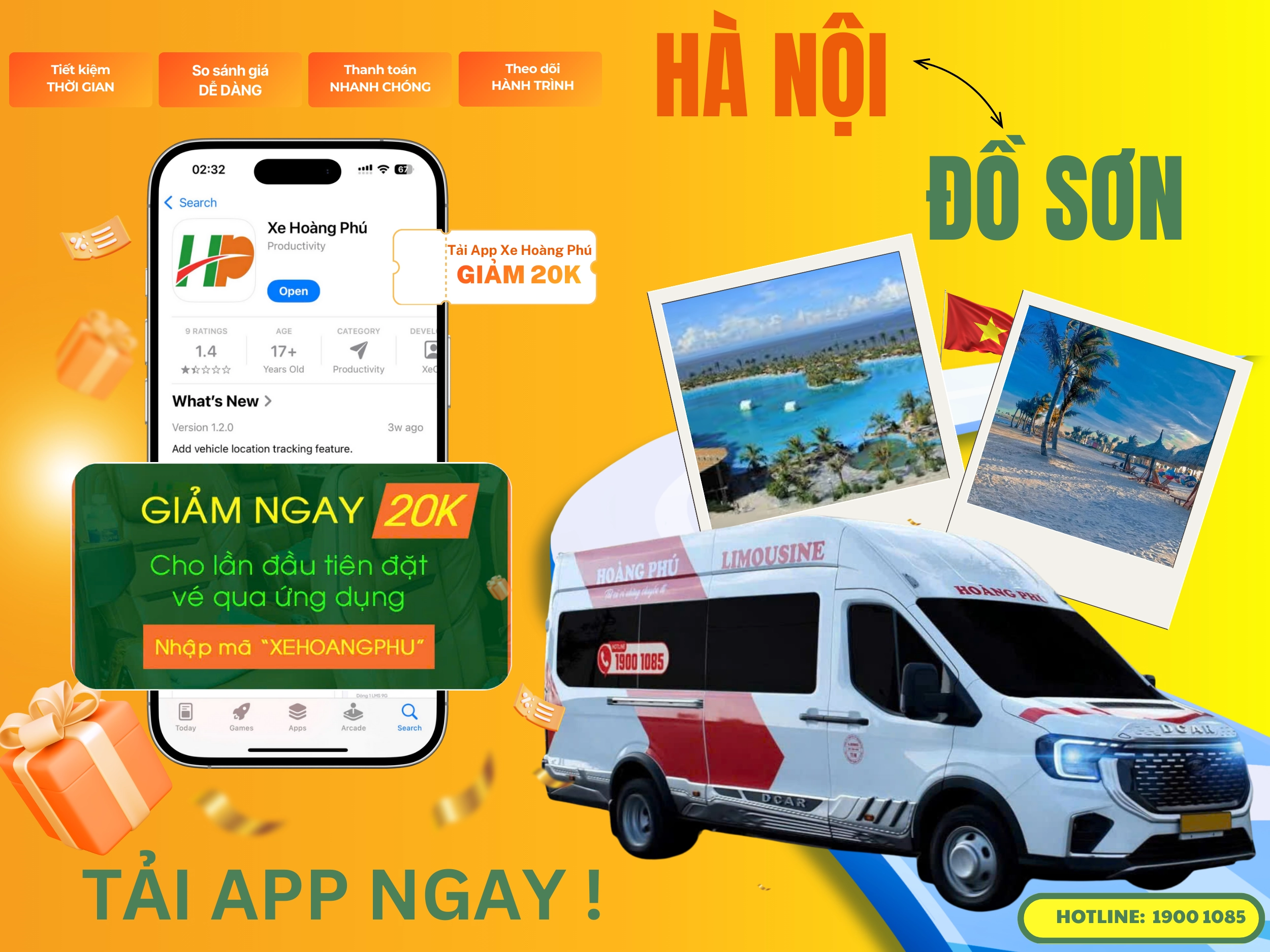 Tải app liền tay, nhận ngay voucher giảm 20K
