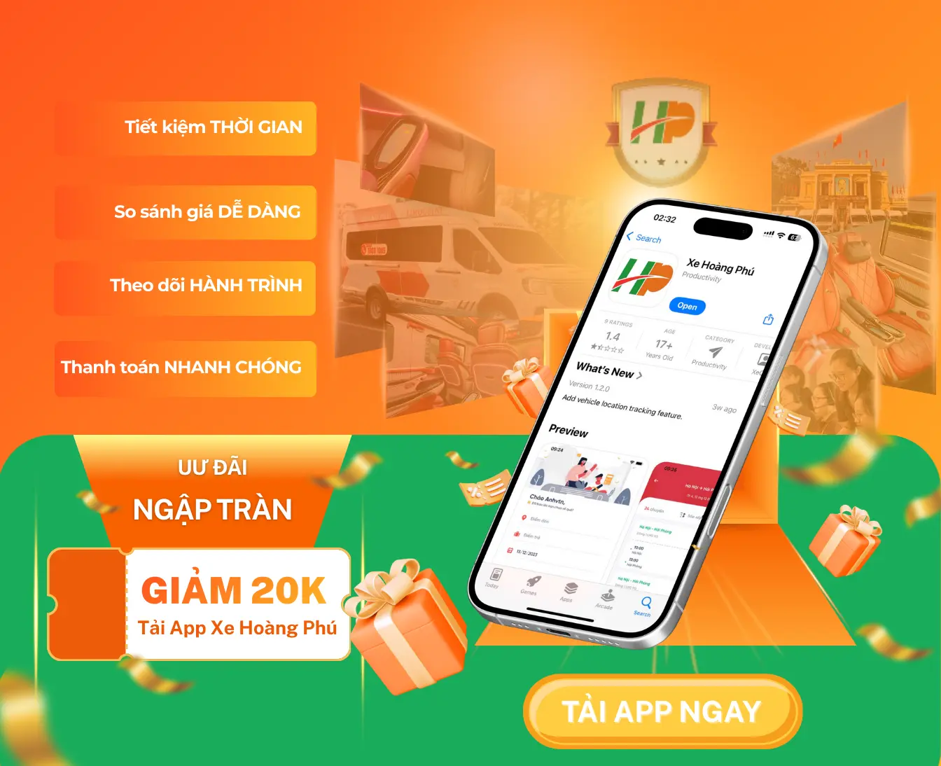 Tải App Xe Hoàng Phú